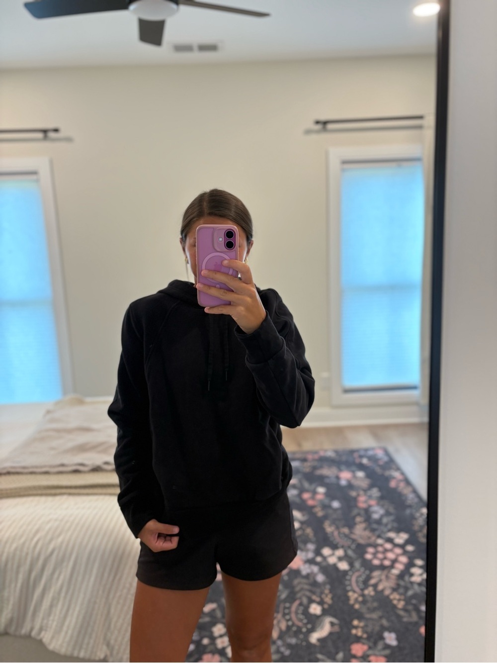 Athleta Black Pullover Hoodie